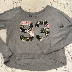 Chin Up Gray Floral 93 Sweatshirt